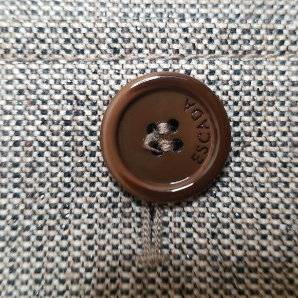 Escada Tan Wool Peplum Pleated Blazer 44 (XL) - Picture 5 of 7